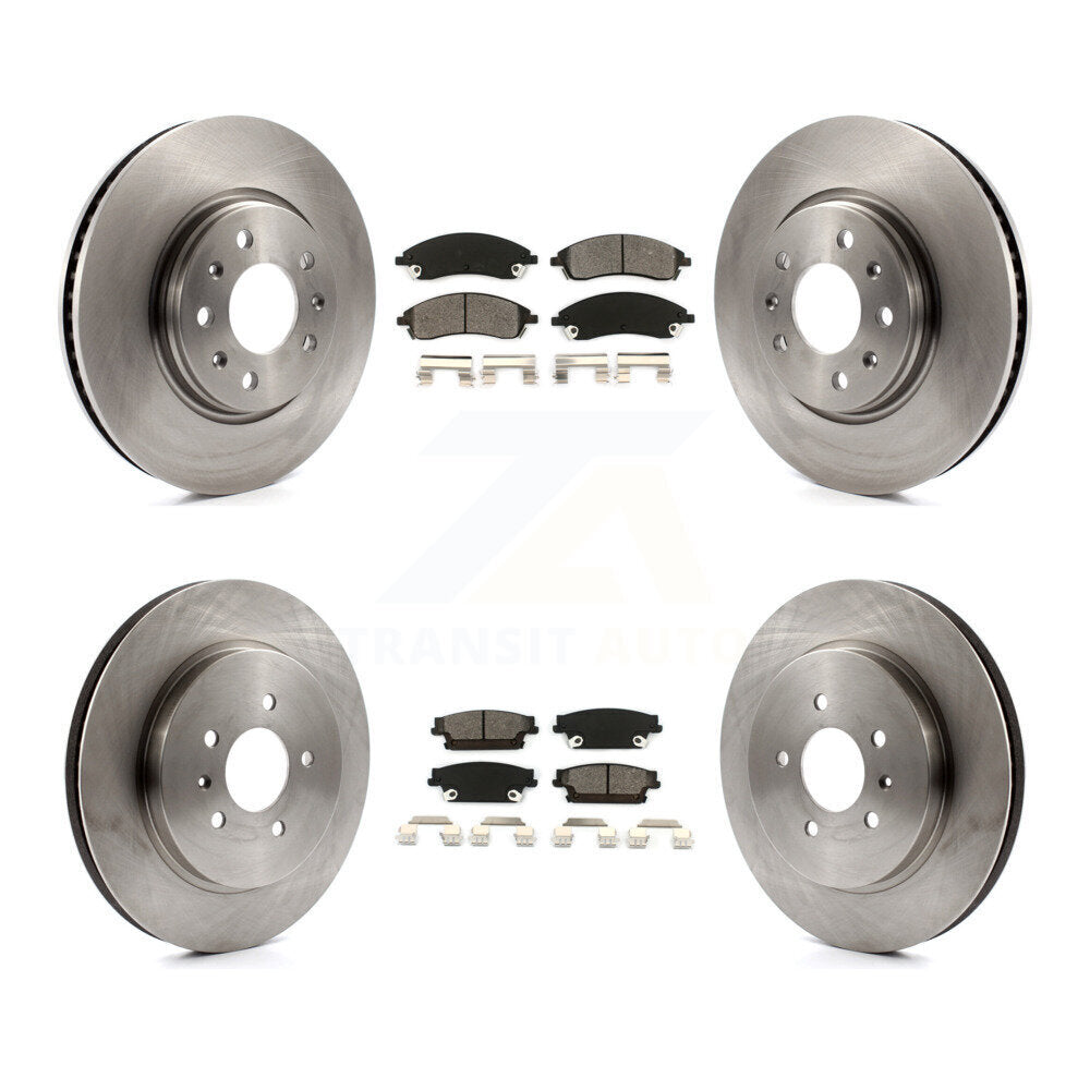 [Avant + Arrière] Kit de Disque et plaquette (semi-métallique) de frein pour 2006-2007 Cadillac CTS Base avec Sport Suspension K8S-100782