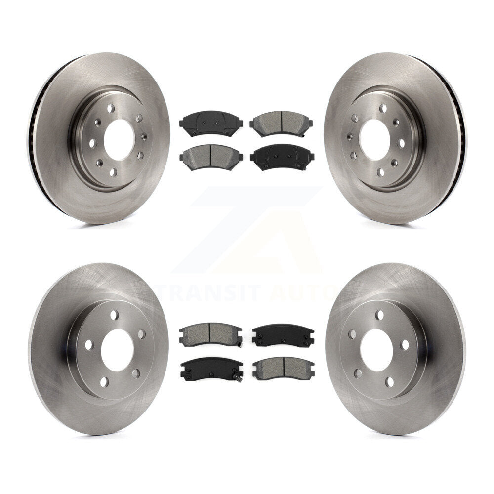 [Avant + Arrière] Kit de Disque et plaquette (semi-métallique) de frein pour 2003-2004 Cadillac Seville avec Solid Rotor K8S-100783