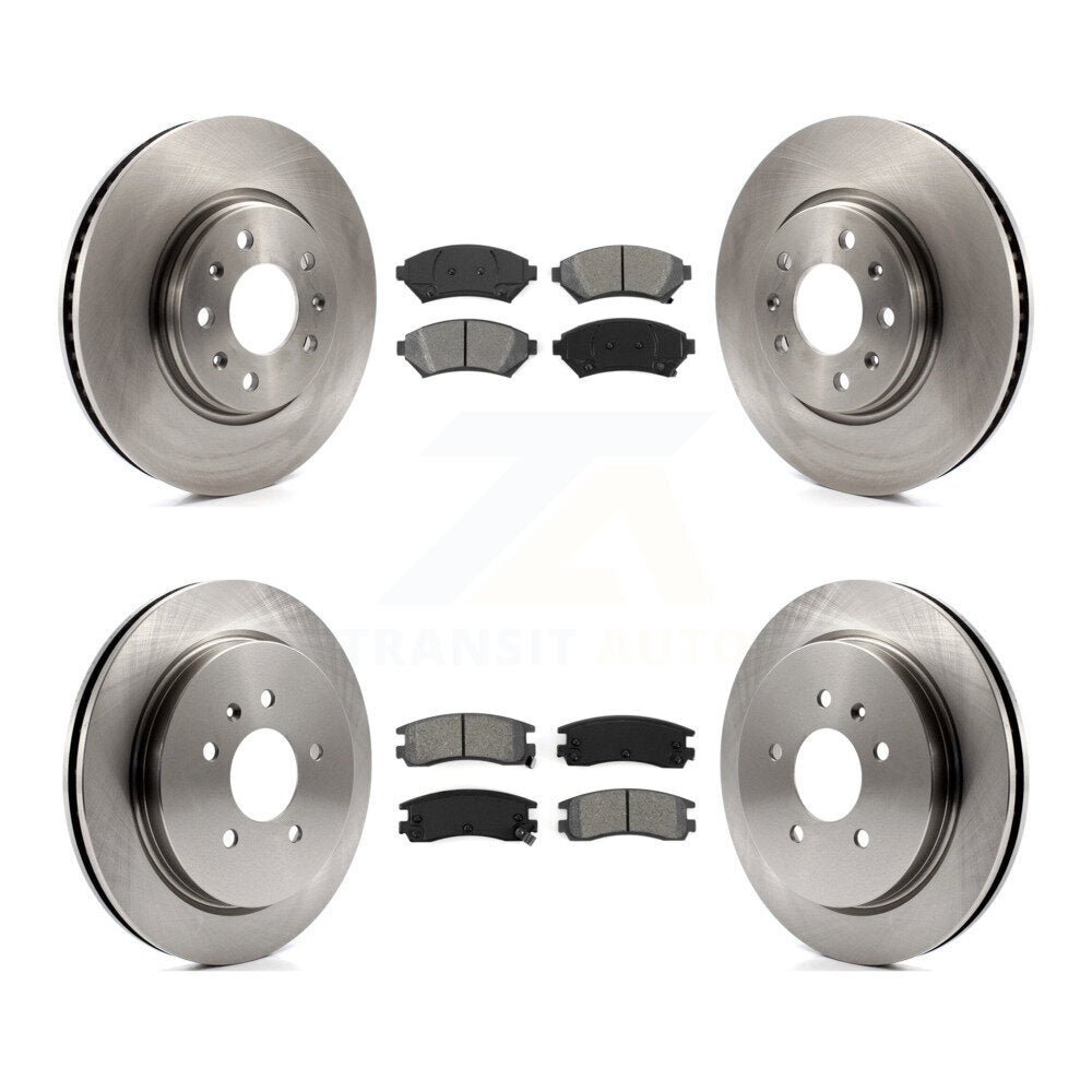 [Avant + Arrière] Kit de Disque et plaquette (semi-métallique) de frein pour 2003-2004 Cadillac Seville avec Vented Rotor K8S-100784