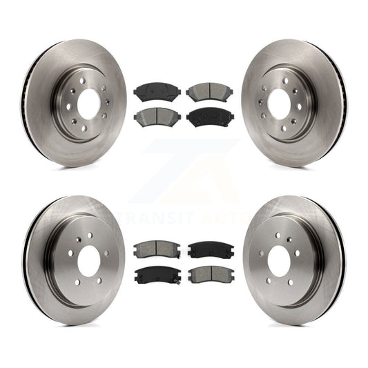 [Avant + Arrière] Kit de Disque et plaquette (semi-métallique) de frein pour 2003-2004 Cadillac Seville avec Vented Rotor K8S-100784