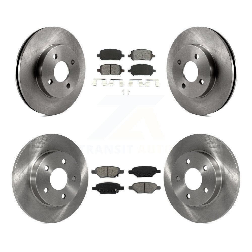 [Avant + Arrière] Kit de Disque et plaquette (semi-métallique) de frein pour Pontiac G5 Pursuit avec Drum Brakes K8S-100787