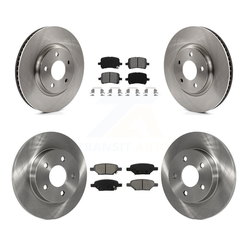 [Avant + Arrière] Kit de Disque et plaquette (semi-métallique) de frein pour Chevrolet Cobalt Saturn Ion HHR Malibu Pontiac G6 Pursuit K8S-100788