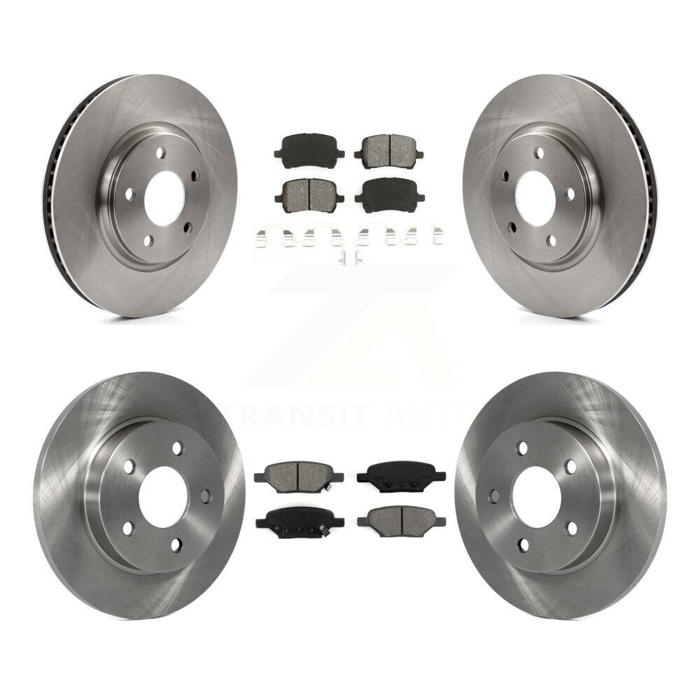 [Avant + Arrière] Kit de Disque et plaquette (semi-métallique) de frein pour Chevrolet Malibu Pontiac G6 Cobalt Saturn Aura G5 K8S-100789