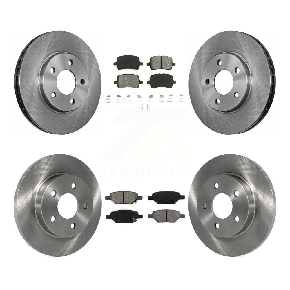 [Avant + Arrière] Kit de Disque et plaquette (semi-métallique) de frein pour Chevrolet Malibu Pontiac G6 avec 276mm Diameter Rotor K8S-100794