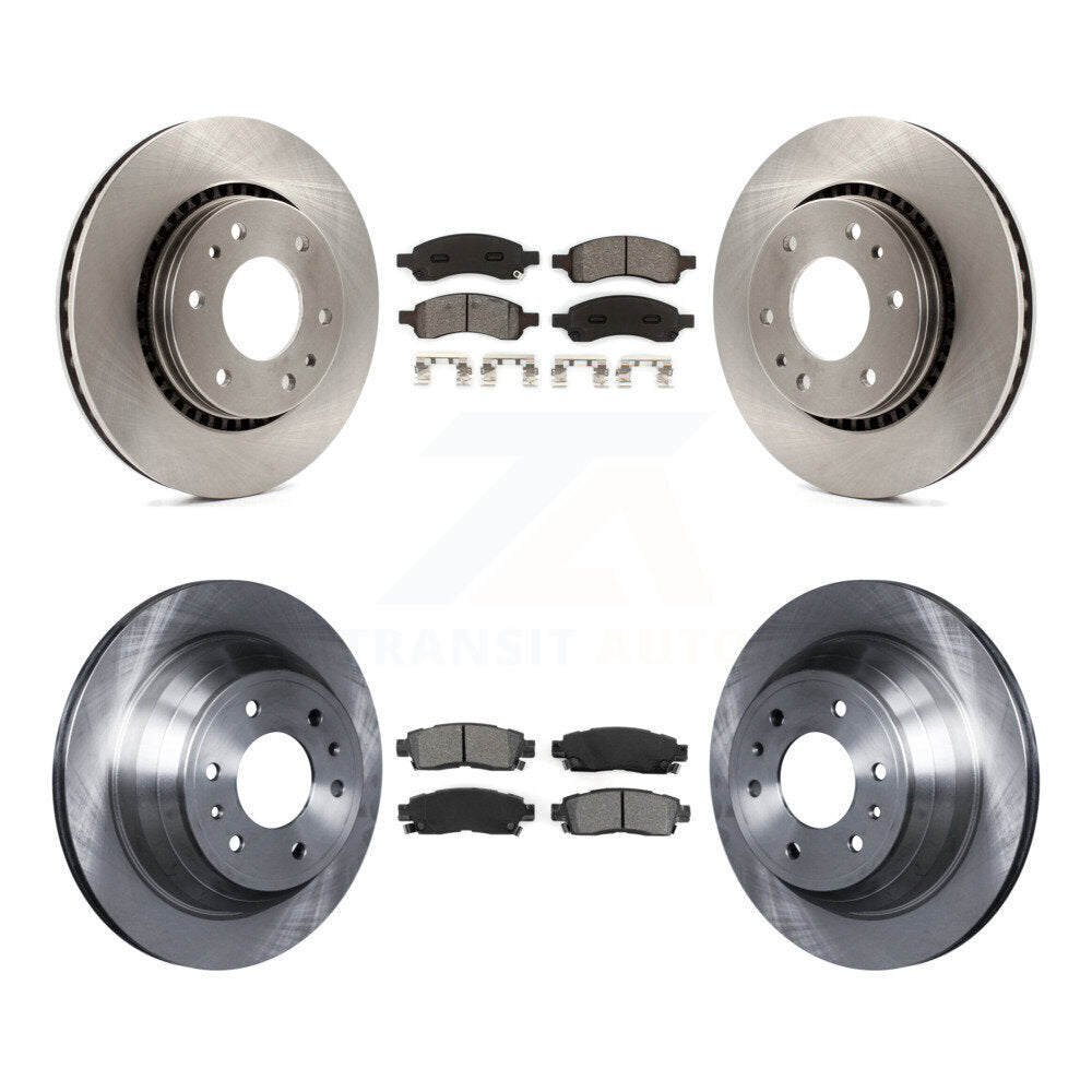 [Avant + Arrière] Kit de Disque et plaquette (semi-métallique) de frein pour Chevrolet Trailblazer GMC Envoy Buick Rainier Isuzu Ascender K8S-100808