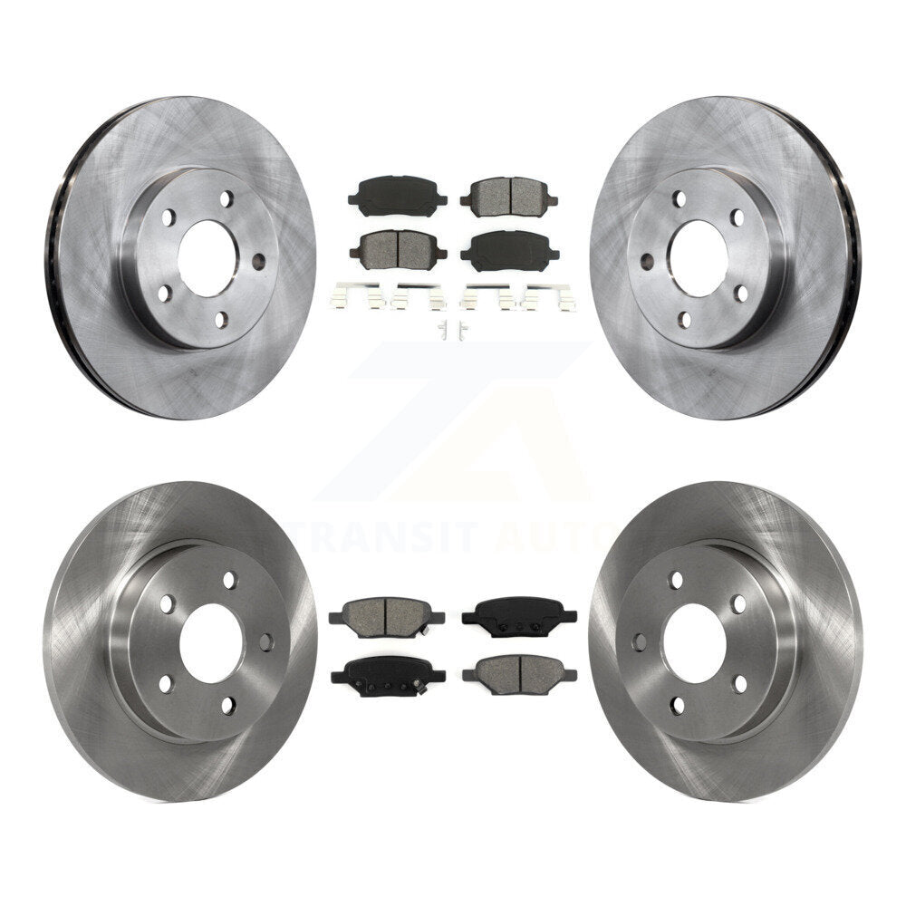 [Avant + Arrière] Kit de Disque et plaquette (semi-métallique) de frein pour 2007-2010 Pontiac G5 avec Drum Brakes K8S-100818