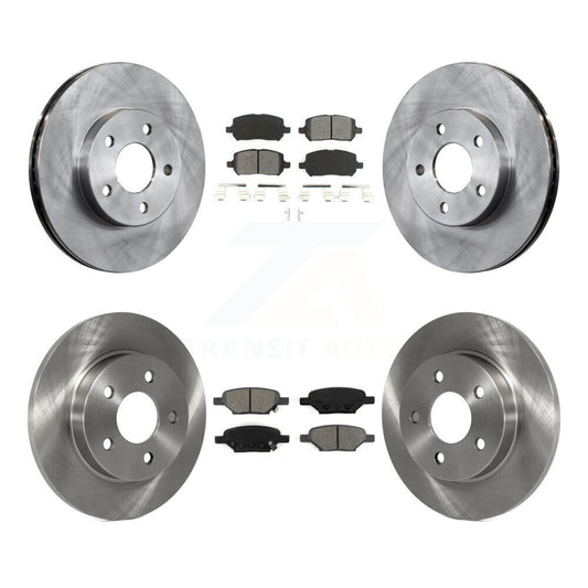 [Avant + Arrière] Kit de Disque et plaquette (semi-métallique) de frein pour 2007-2010 Pontiac G5 avec Drum Brakes K8S-100818
