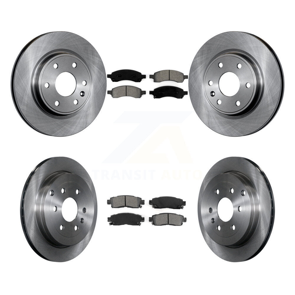[Avant + Arrière] Kit de Disque et plaquette (semi-métallique) de frein pour Chevrolet Traverse GMC Acadia Buick Enclave Saturn Outlook Limited K8S-100822