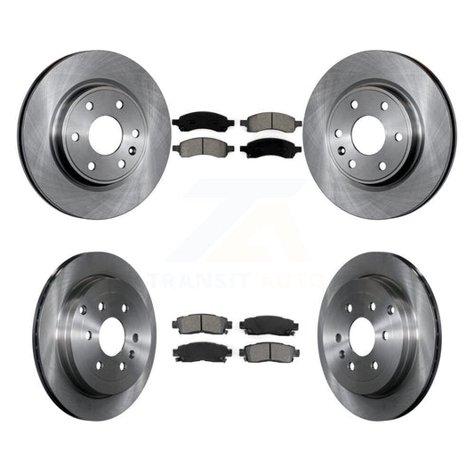 [Avant + Arrière] Kit de Disque et plaquette (semi-métallique) de frein pour Chevrolet Traverse GMC Acadia Buick Enclave Saturn Outlook Limited K8S-100822