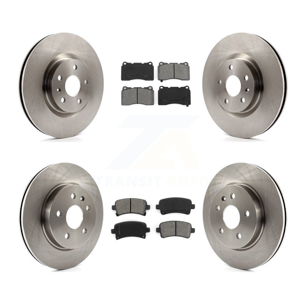 [Avant + Arrière] Kit de Disque et plaquette (semi-métallique) de frein pour 2013-2019 Cadillac XTS sans Heavy Duty Brakes K8S-100824