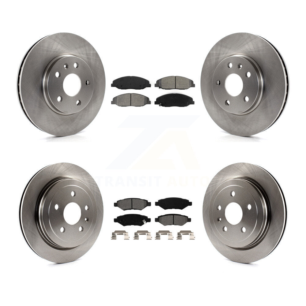 [Avant + Arrière] Kit de Disque et plaquette (semi-métallique) de frein pour Cadillac CTS sans Heavy Duty Brakes K8S-100832