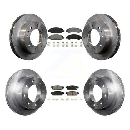 [Avant + Arrière] Kit de Disque et plaquette (semi-métallique) de frein pour 2011 Chevrolet Silverado 1500 Hybrid K8S-100841 par Transit Auto