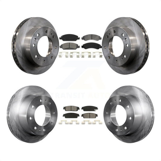 [Avant + Arrière] Kit de Disque et plaquette (semi-métallique) de frein pour 2011 Chevrolet Silverado 1500 Hybrid K8S-100841 par Transit Auto