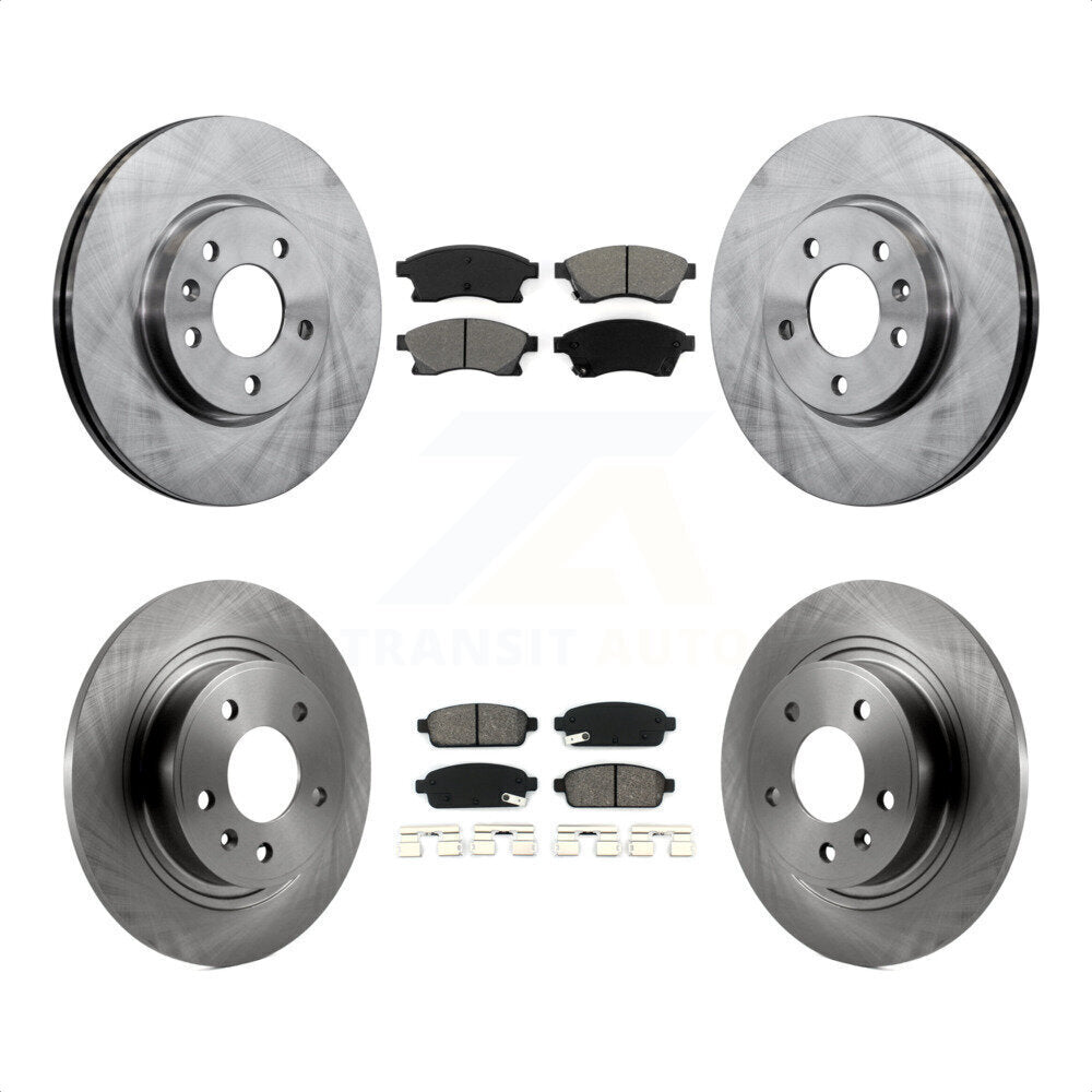 [Avant + Arrière] Kit de Disque et plaquette (semi-métallique) de frein pour Chevrolet Cruze Buick Verano Volt Orlando K8S-100845 par Transit Auto