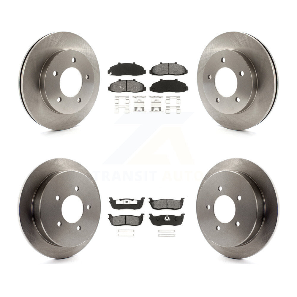 [Avant + Arrière] Kit de Disque et plaquette (semi-métallique) de frein pour Ford F-150 4WD K8S-100858