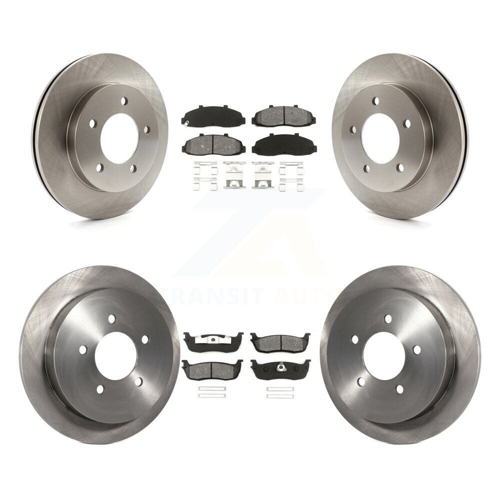 [Avant + Arrière] Kit de Disque et plaquette (semi-métallique) de frein pour Ford F-150 Heritage avec 5 Lug Wheels 4WD K8S-100859