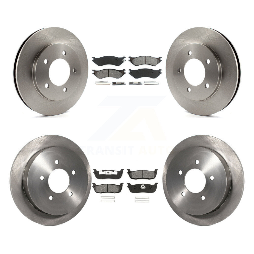 [Avant + Arrière] Kit de Disque et plaquette (semi-métallique) de frein pour 1999-2001 Ford Expedition Lincoln Navigator avec 14mm Wheel Lugs 4WD K8S-100876