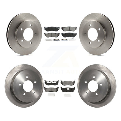 [Avant + Arrière] Kit de Disque et plaquette (semi-métallique) de frein pour 1999-2001 Ford Expedition Lincoln Navigator avec 14mm Wheel Lugs 4WD K8S-100876