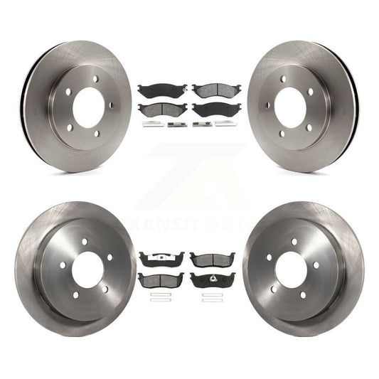 [Avant + Arrière] Kit de Disque et plaquette (semi-métallique) de frein pour 1999-2001 Ford Expedition Lincoln Navigator avec 14mm Wheel Lugs 4WD K8S-100876