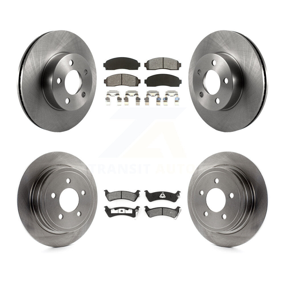 [Avant + Arrière] Kit de Disque et plaquette (semi-métallique) de frein pour Ford Explorer Sport Trac 4WD K8S-100881