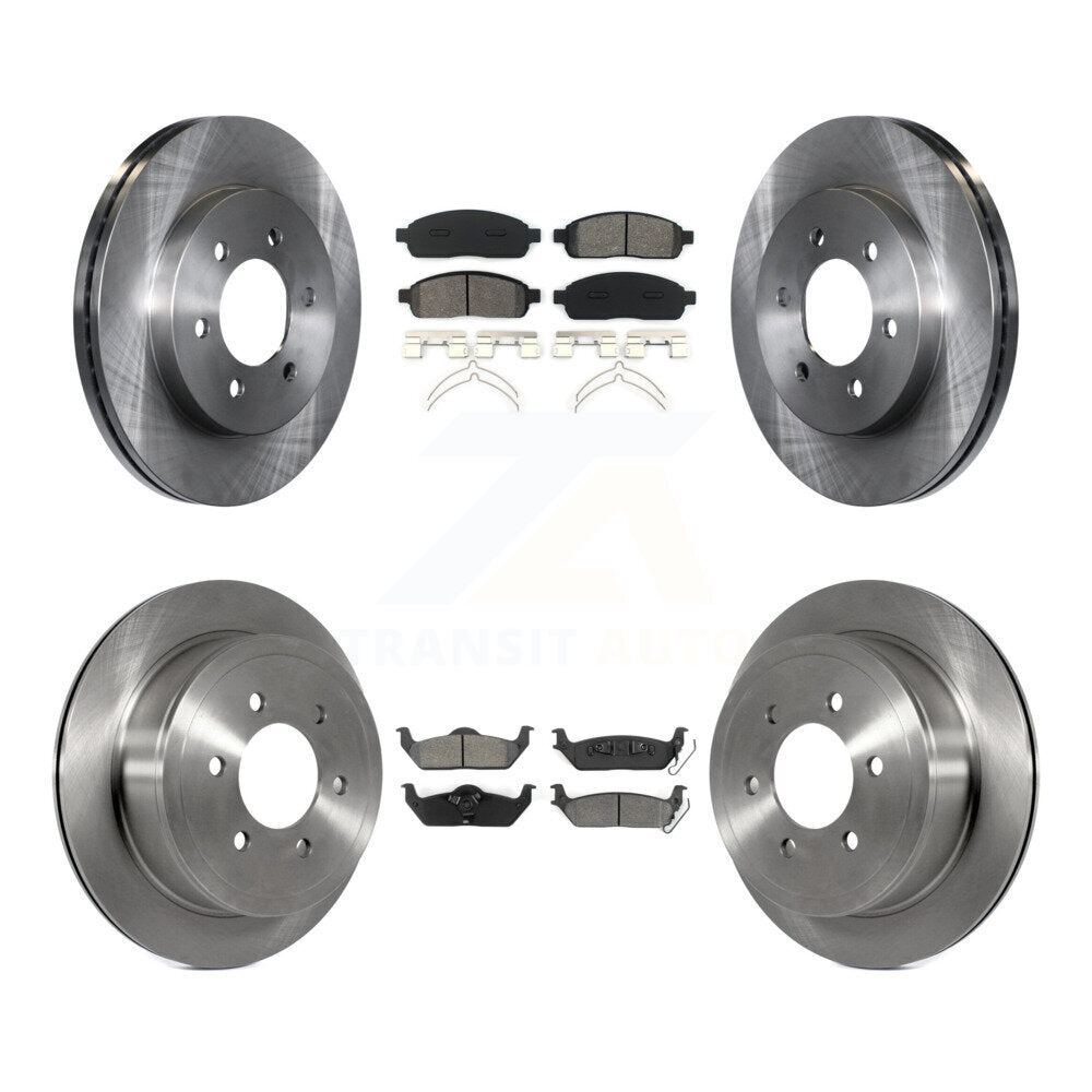 [Avant + Arrière] Kit de Disque et plaquette (semi-métallique) de frein pour Ford F-150 Lincoln Mark LT 4WD K8S-100889