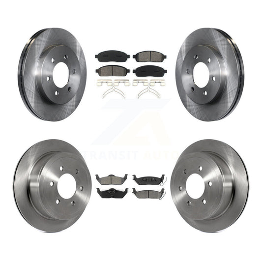[Avant + Arrière] Kit de Disque et plaquette (semi-métallique) de frein pour Ford F-150 Lincoln Mark LT 4WD K8S-100889