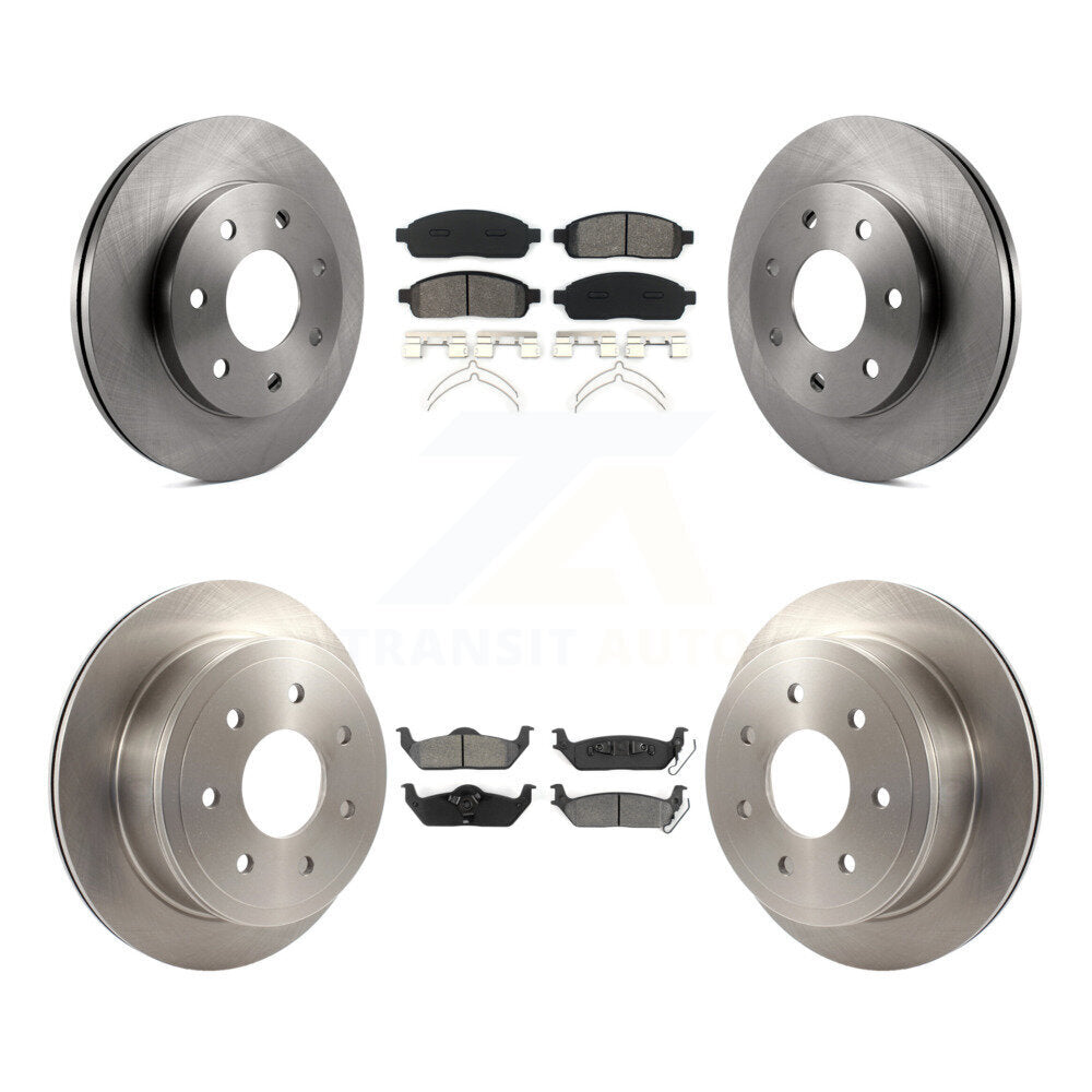 [Avant + Arrière] Kit de Disque et plaquette (semi-métallique) de frein pour Ford F-150 Lincoln Mark LT 4WD K8S-100890