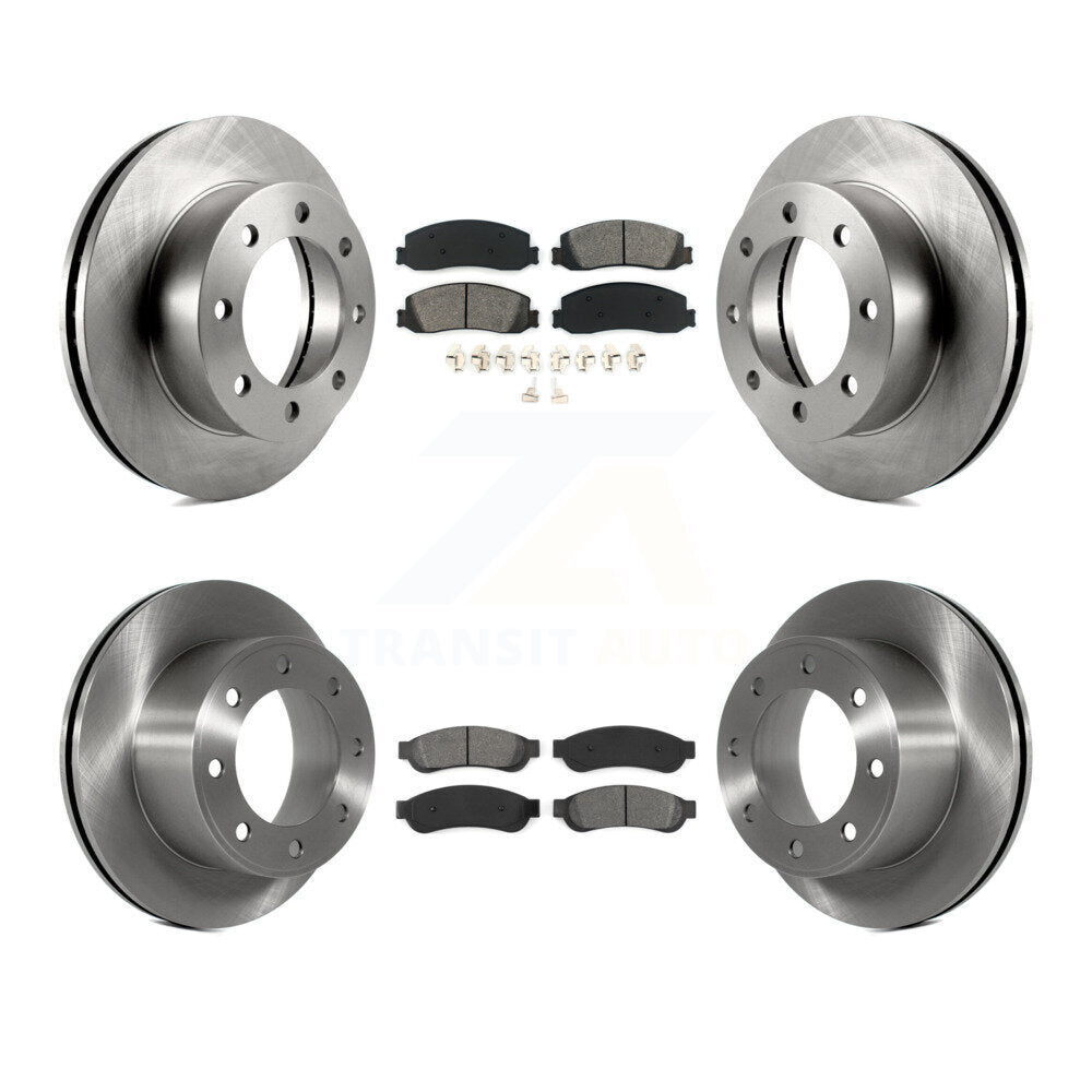 [Avant + Arrière] Kit de Disque et plaquette (semi-métallique) de frein pour Ford F-250 Super Duty F-350 avec Single Wheels 4WD K8S-100898