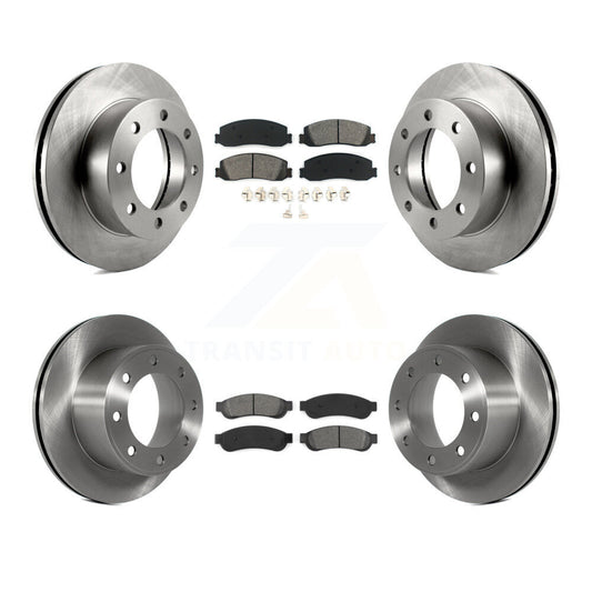[Avant + Arrière] Kit de Disque et plaquette (semi-métallique) de frein pour Ford F-250 Super Duty F-350 avec Single Wheels 4WD K8S-100898