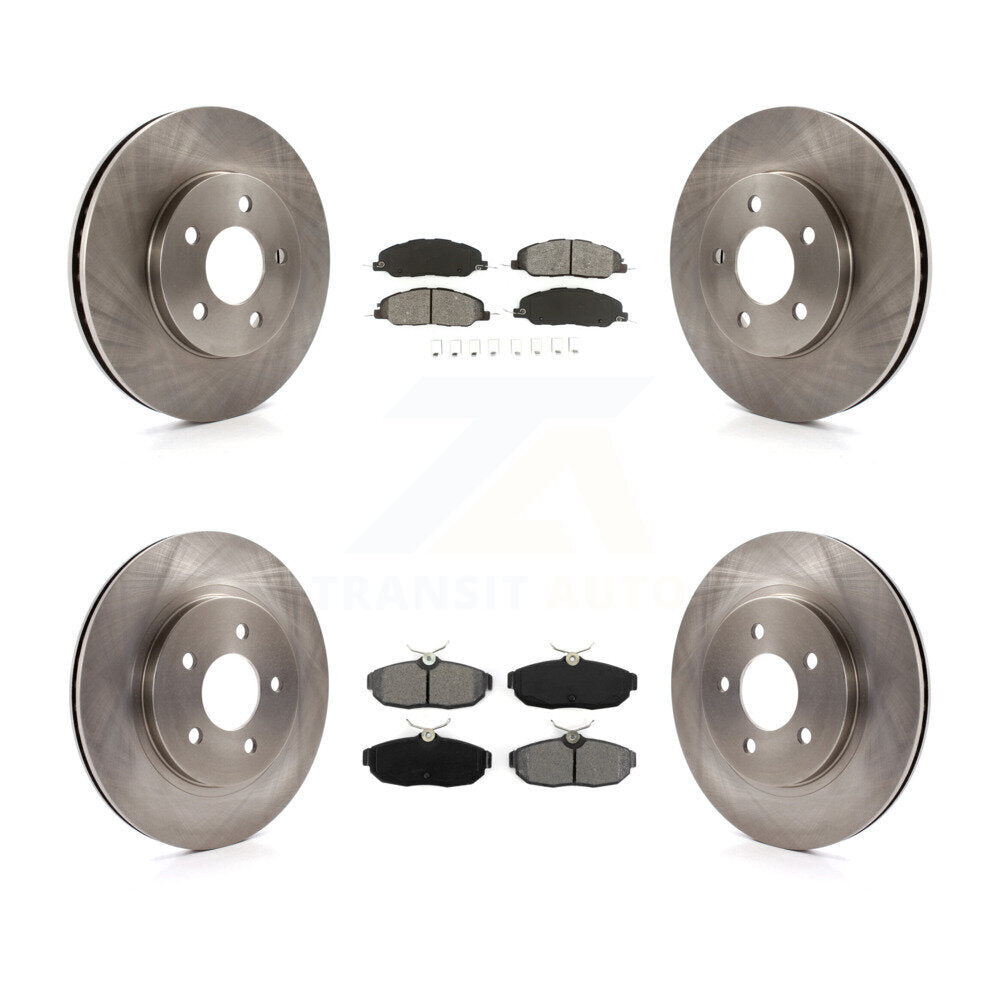 [Avant + Arrière] Kit de Disque et plaquette (semi-métallique) de frein pour 2005-2010 Ford Mustang Base K8S-100904