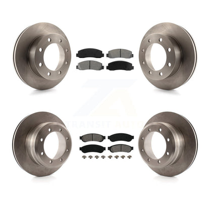 [Avant + Arrière] Kit de Disque et plaquette (semi-métallique) de frein pour 2005-2007 Ford F-350 Super Duty 4WD avec Dual Wheels K8S-100907