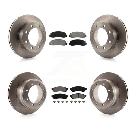 [Avant + Arrière] Kit de Disque et plaquette (semi-métallique) de frein pour 2005-2007 Ford F-350 Super Duty 4WD avec Dual Wheels K8S-100907