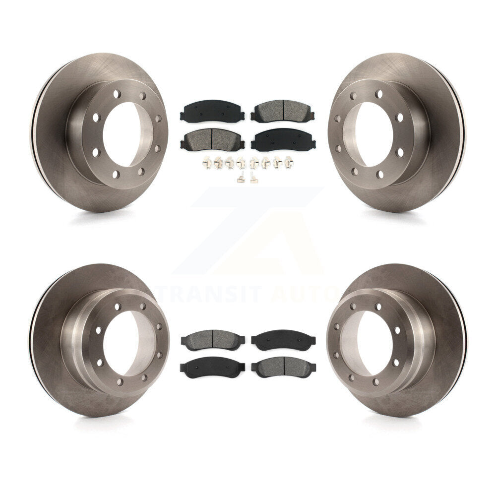[Avant + Arrière] Kit de Disque et plaquette (semi-métallique) de frein pour 2011 Ford F-350 Super Duty 4WD avec Dual Wheels K8S-100910