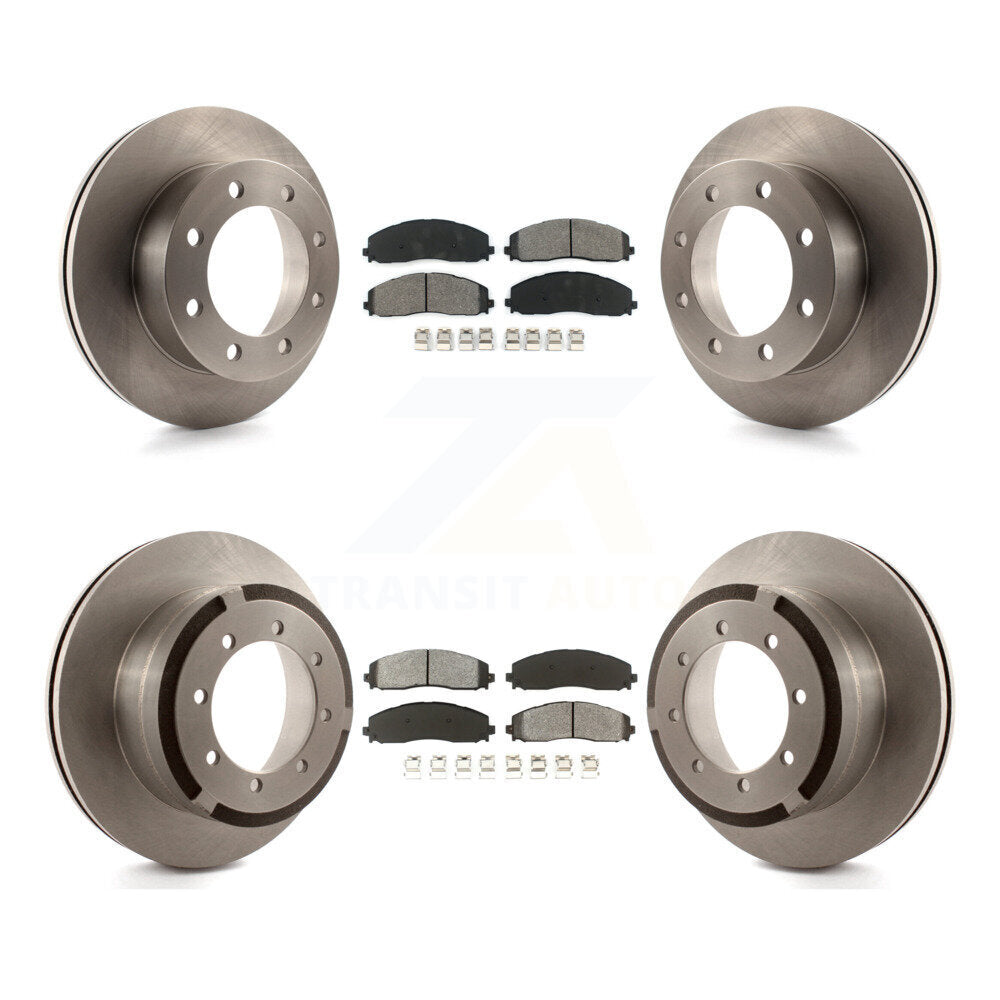 [Avant + Arrière] Kit de Disque et plaquette (semi-métallique) de frein pour 2013 Ford F-350 Super Duty 4WD avec Dual Wheels K8S-100911