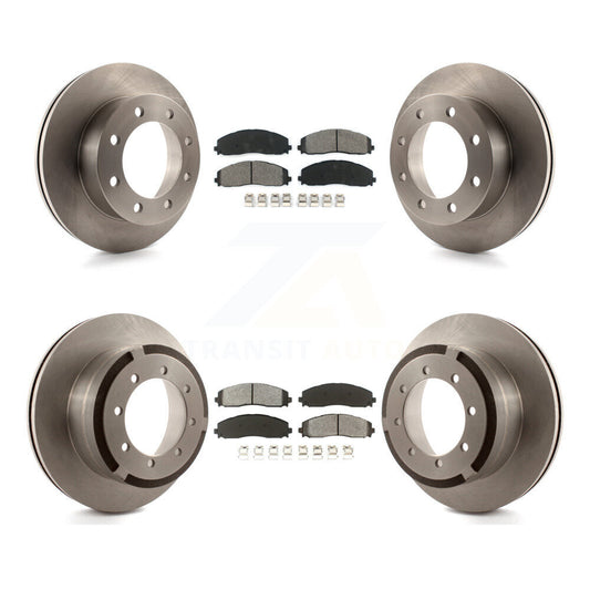 [Avant + Arrière] Kit de Disque et plaquette (semi-métallique) de frein pour 2013 Ford F-350 Super Duty 4WD avec Dual Wheels K8S-100911