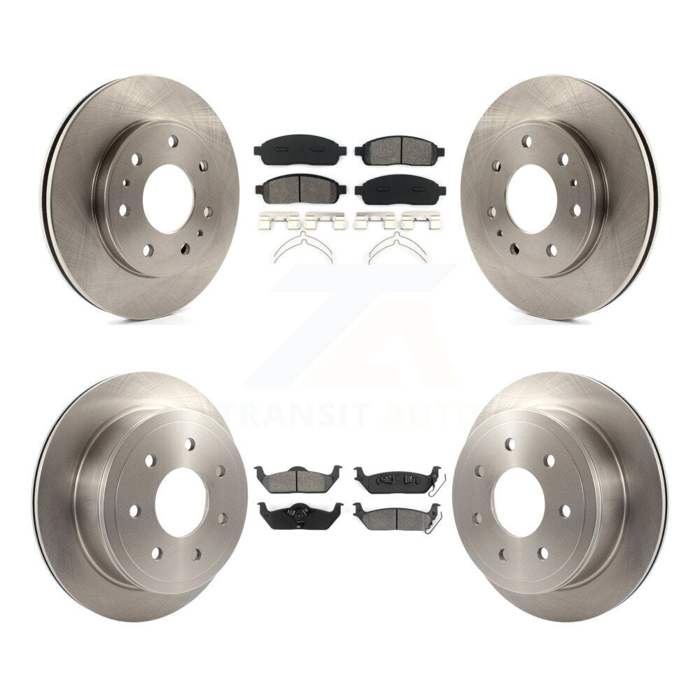[Avant + Arrière] Kit de Disque et plaquette (semi-métallique) de frein pour 2009 Ford F-150 avec 7 Lug Wheels K8S-100925