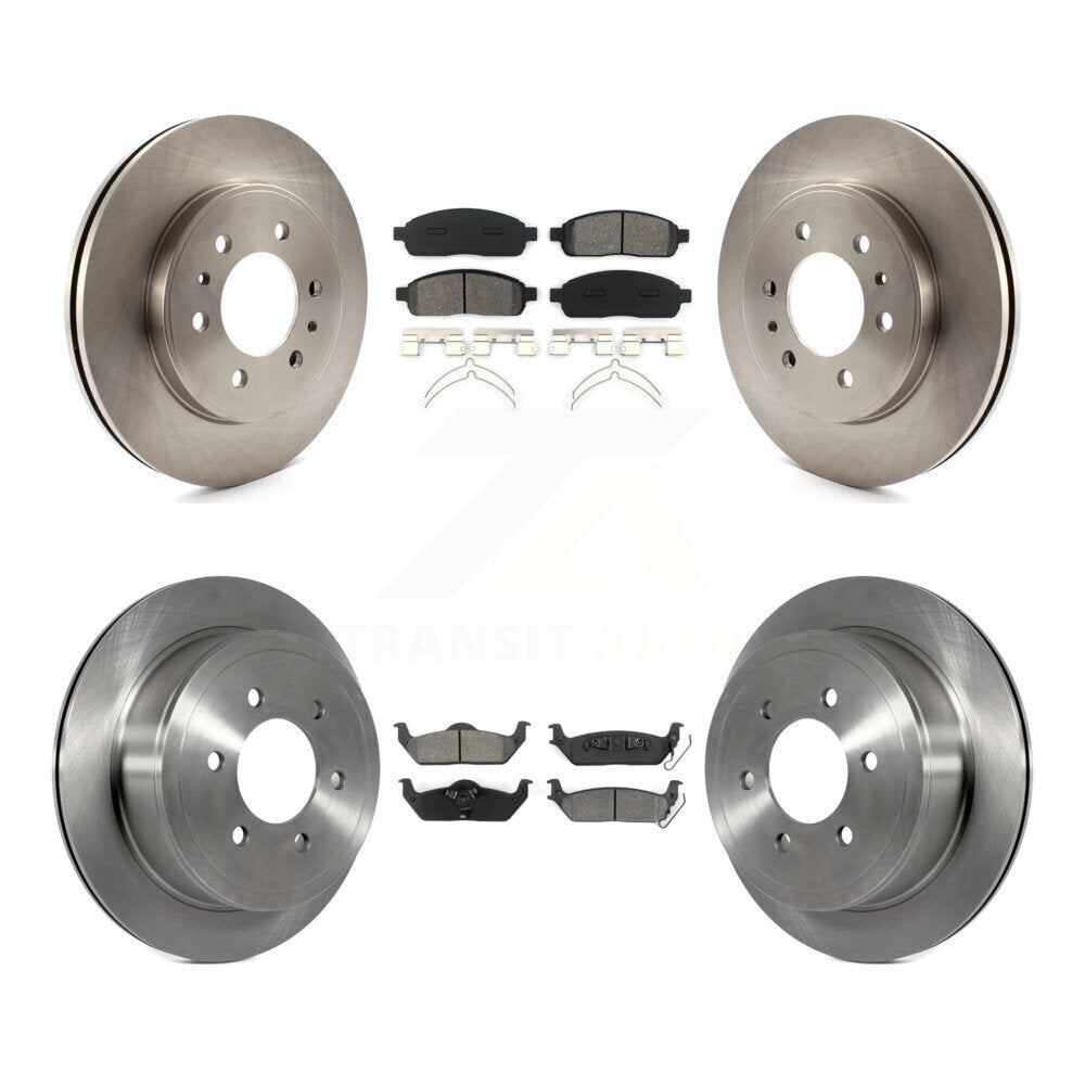 [Avant + Arrière] Kit de Disque et plaquette (semi-métallique) de frein pour 2009 Ford F-150 avec 6 Lug Wheels K8S-100926