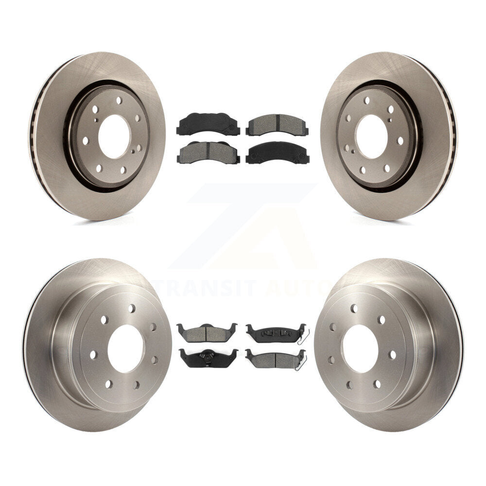 [Avant + Arrière] Kit de Disque et plaquette (semi-métallique) de frein pour 2010-2011 Ford F-150 avec 7 Lug Wheels K8S-100932