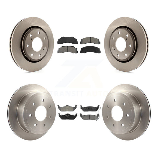 [Avant + Arrière] Kit de Disque et plaquette (semi-métallique) de frein pour 2010-2011 Ford F-150 avec 7 Lug Wheels K8S-100932