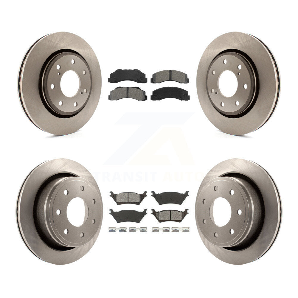 [Avant + Arrière] Kit de Disque et plaquette (semi-métallique) de frein pour 2012-2014 Ford F-150 avec 7 Lug Wheels K8S-100933