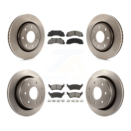 [Avant + Arrière] Kit de Disque et plaquette (semi-métallique) de frein pour 2012-2014 Ford F-150 avec 7 Lug Wheels K8S-100933