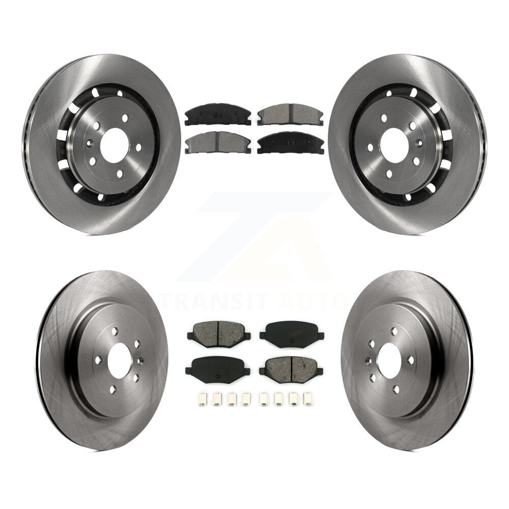 [Avant + Arrière] Kit de Disque et plaquette (semi-métallique) de frein pour Ford Explorer Police Interceptor Utility Lincoln MKS Flex Taurus MKT K8S-100938