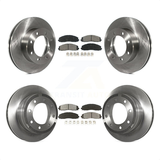 [Avant + Arrière] Kit de Disque et plaquette (semi-métallique) de frein pour Ford F-250 Super Duty F-350 4WD K8S-100943 par Transit Auto