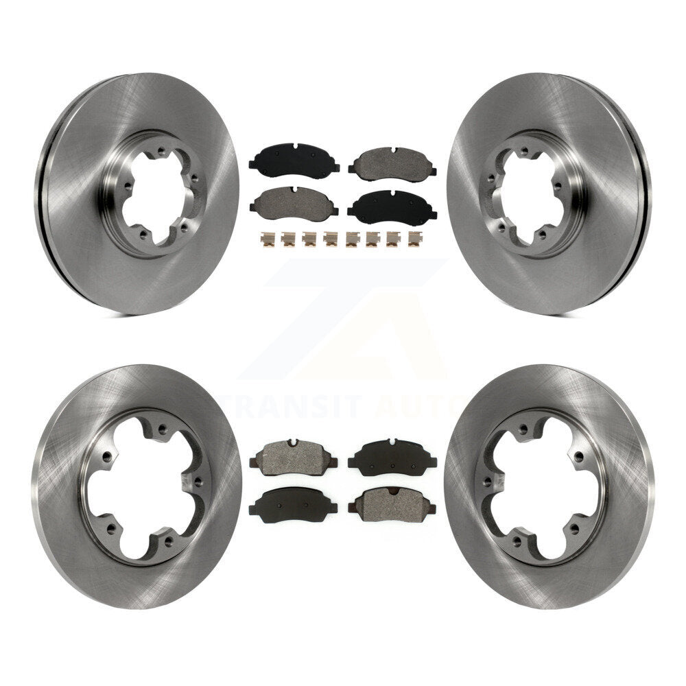 [Avant + Arrière] Kit de Disque et plaquette (semi-métallique) de frein pour 2015-2019 Ford Transit-250 Transit-350 Transit-150 avec 5 Lug Wheels K8S-100945