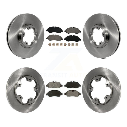 [Avant + Arrière] Kit de Disque et plaquette (semi-métallique) de frein pour 2015-2019 Ford Transit-250 Transit-350 Transit-150 avec 5 Lug Wheels K8S-100945