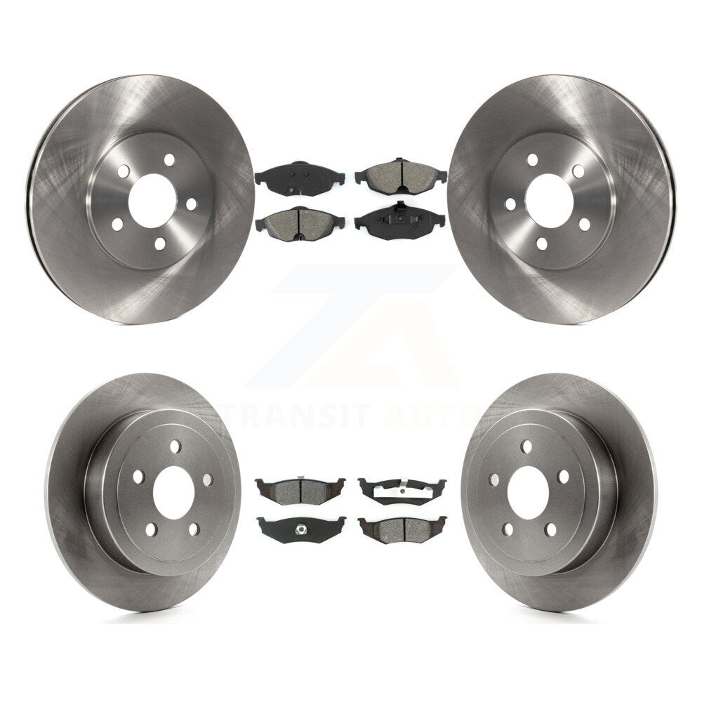 [Avant + Arrière] Kit de Disque et plaquette (semi-métallique) de frein pour Chrysler Sebring Dodge Stratus K8S-100953