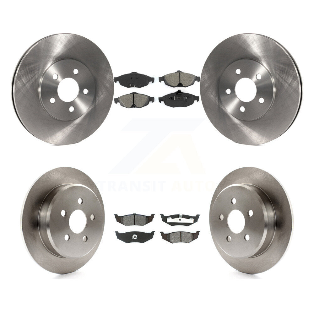 [Avant + Arrière] Kit de Disque et plaquette (semi-métallique) de frein pour Chrysler Sebring Dodge Stratus K8S-100954