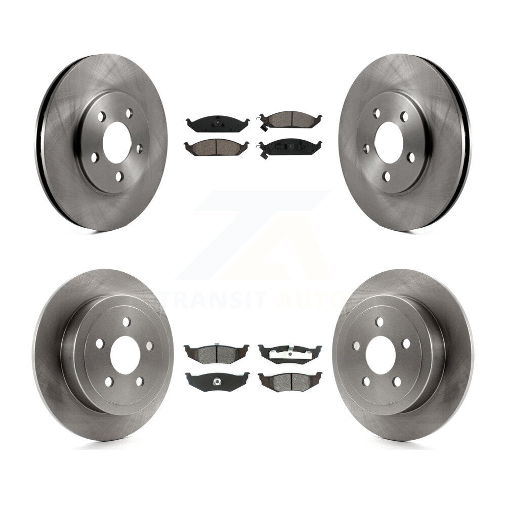 [Avant + Arrière] Kit de Disque et plaquette (semi-métallique) de frein pour Chrysler Sebring Dodge Stratus Cirrus Plymouth Breeze K8S-100955