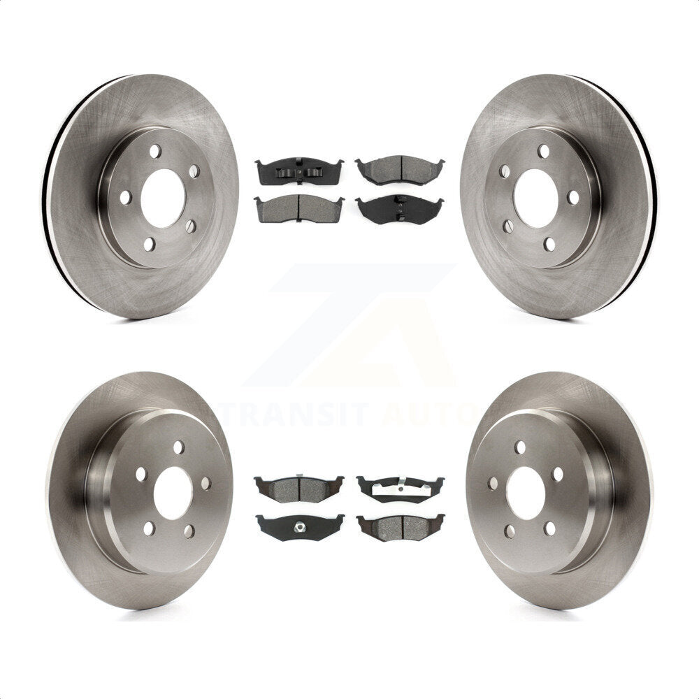 [Avant + Arrière] Kit de Disque et plaquette (semi-métallique) de frein pour Neon Dodge Plymouth Chrysler K8S-100961 par Transit Auto