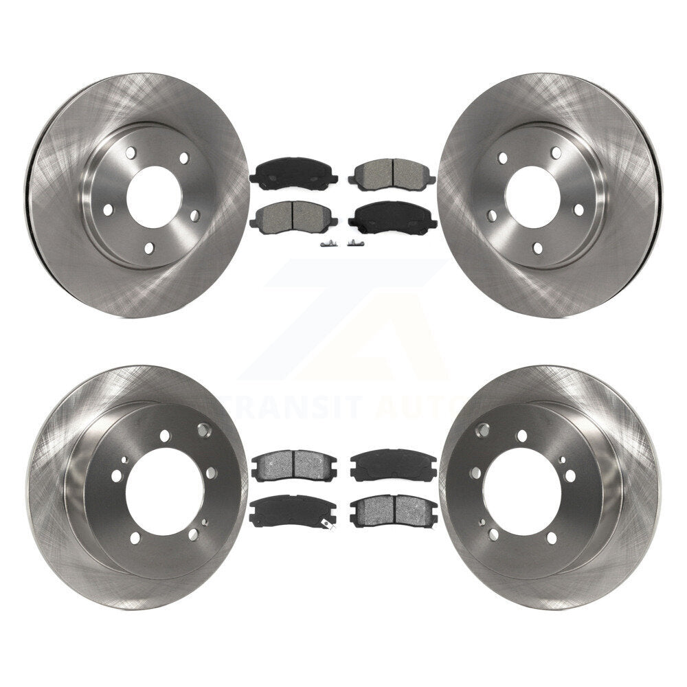 [Avant + Arrière] Kit de Disque et plaquette (semi-métallique) de frein pour Chrysler Sebring Mitsubishi Dodge Stratus Eclipse Galant K8S-100965